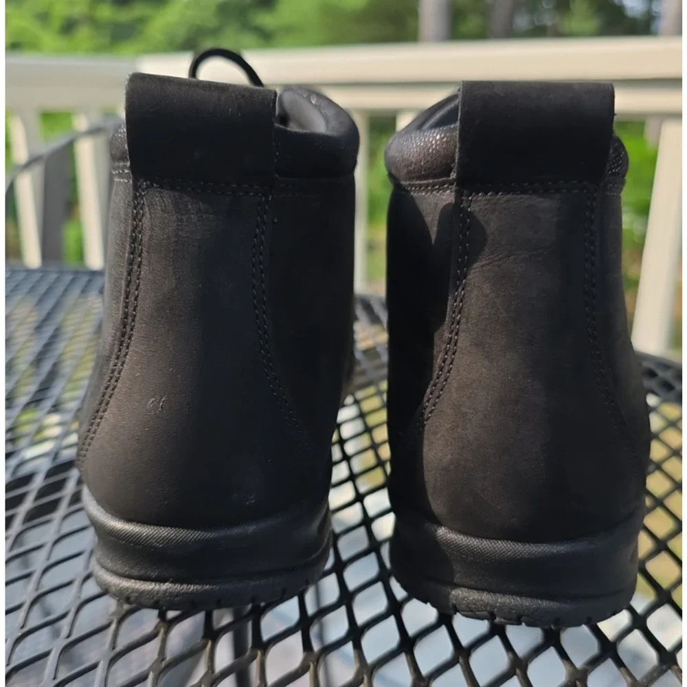 SAS Chukka Boots Black Nubuck Leather Slip Resistant Comfort Work Mens 10M